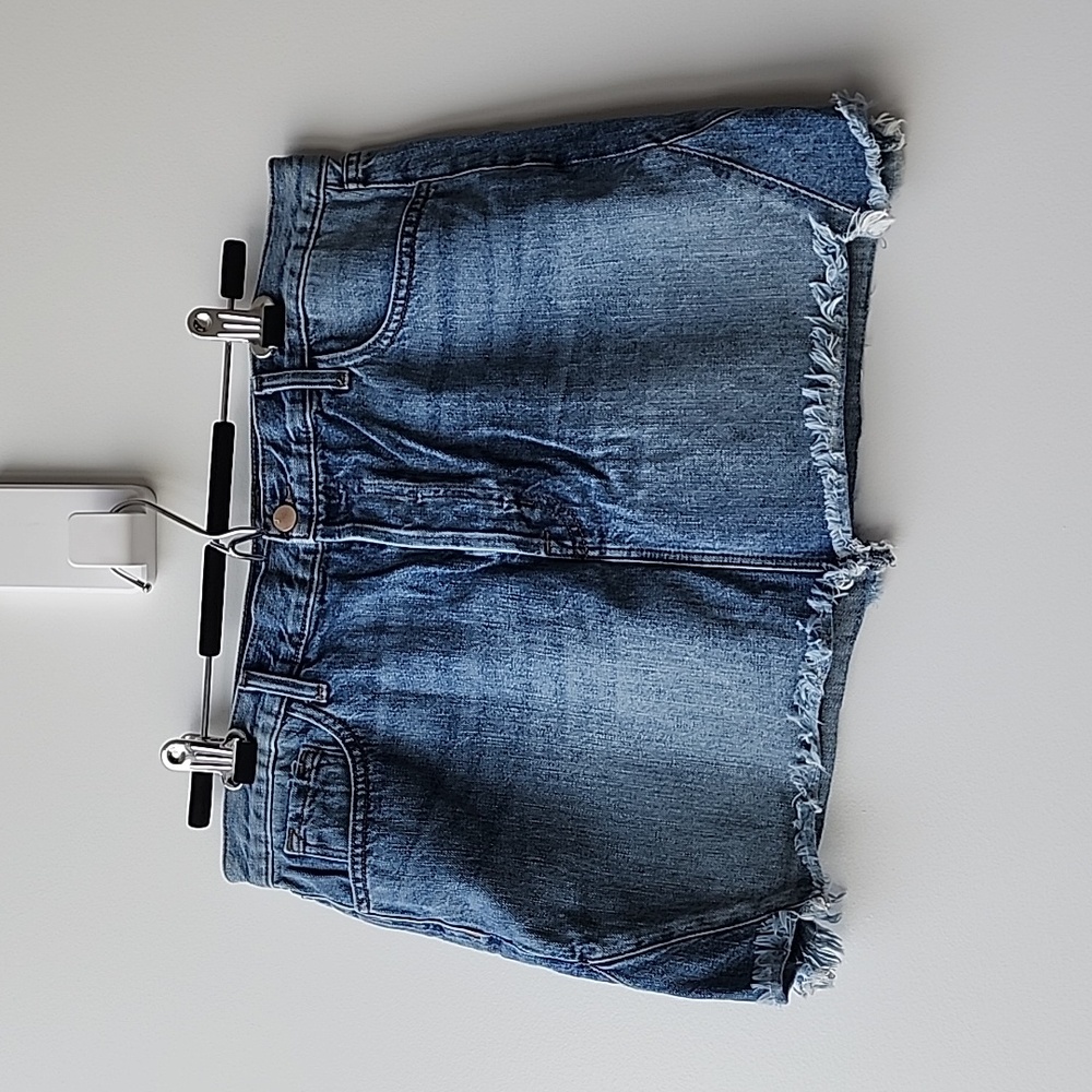 J Brand Bonny Mini Distressed Denim Skirt